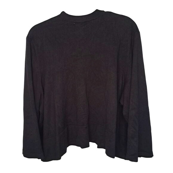 Lane Bryant Black Open Front Cropped Cardigan Shrug Plus Size 22/24 - Picture 2 of 6